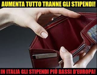 In Italia aumenta tutto tranne gli stipendi: Statali fermi al palo dal 2010! In Italia aumenta tutto tranne gli stipendi: Statali fermi al palo dal 2010!