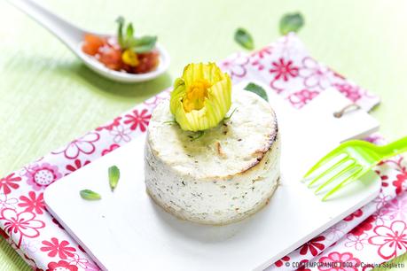 Ricotta al forno con fiori di zucca menta e peperoncino ricotta-al-forno-fiori-di-zucca-ricetta-light-facile-contemporaneo-food