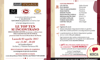In degustazione a Salumi da Re: Le top ten si incontrano lunedì 20 marzo 2017 In degustazione a Salumi da Re: Le top ten si incontrano lunedì 20 marzo 2017