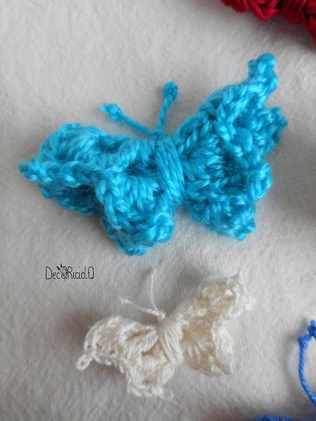 Farfalle che nascono dai fiori, all'uncinetto farfalle dai fiori 5