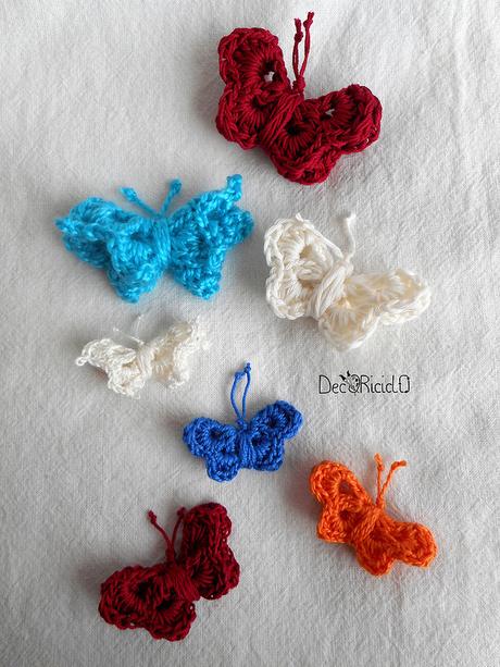 Farfalle che nascono dai fiori, all'uncinetto farfalle dai fiori 4