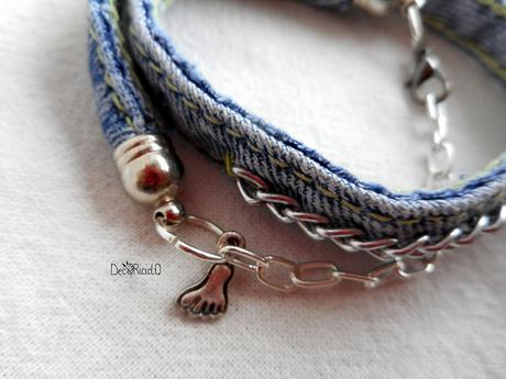 Bijoux con le cuciture e i passanti dei jeans parure jeans 2