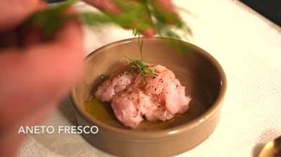 Tartare di Storione con verdure essiccate Tartare di Storione con Verdure essicate
