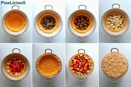 Sartù di Riso al Pomodoro con Melanzane, Provola e Polpettine di Salsiccia Sartù di Riso al Pomodoro con Melanzane, Provola e Polpettine di Salsiccia