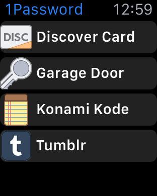 La top 4 delle migliori applicazioni per Apple Watch App 1 password