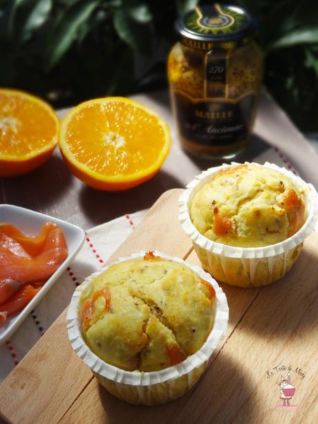 Muffins salmone, arancia e senape all’antica Muffins salmone, arancia e senape all’antica