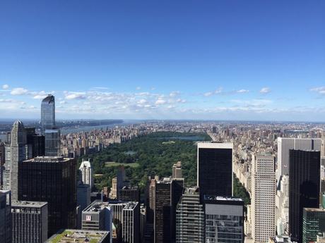 Viaggio a New York Vista su Central Park dal Rockefeller center