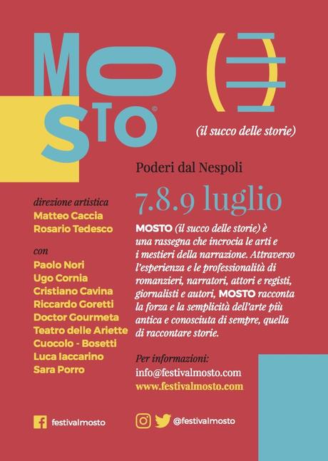 8 luglio La Tognazza si racconta a Mosto. 8 luglio La Tognazza si racconta a Mosto.