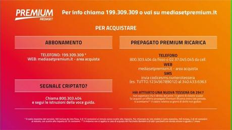 Premium Mediaset, listino per abbonamenti dal 13 Luglio 2017 Premium Mediaset, listino per abbonamenti dal 13 Luglio 2017