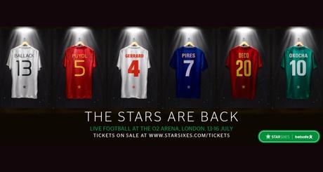 Star Sixes, in diretta su Fox Sports HD con Del Piero, Di Canio, Rivaldo, Roberto Carlos e Gerrard Star Sixes, in diretta su Fox Sports HD con Del Piero, Di Canio, Rivaldo, Roberto Carlos e Gerrard