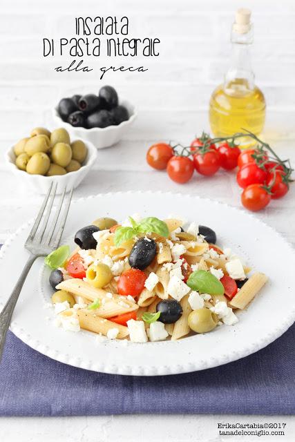 Insalata di pasta integrale alla greca Insalata di pasta integrale alla greca