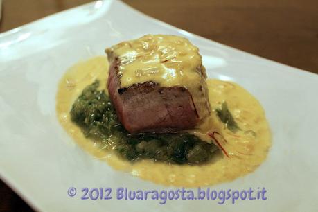 filetto e scarola con crema allo zafferano filetto e scarola con crema allo zafferano