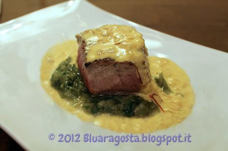 filetto e scarola con crema allo zafferano filetto e scarola con crema allo zafferano