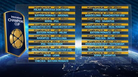 International Champions Cup 2017 | Esclusiva Premium Sport, Programma e Telecronisti International Champions Cup 2017 | Esclusiva Premium Sport, Programma e Telecronisti