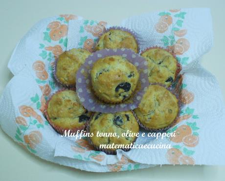 Muffins salati con Tonno, Capperi e Olive Muffins salati con Tonno, Capperi e Olive