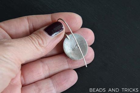 Orecchini con texture in rame e argento Orecchini con texture in rame e argento