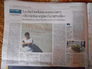 Ritu Dalmia, la chef degli italiani in India, oggi sul Corriere Ritu Dalmia, la chef degli italiani in India, oggi sul Corriere