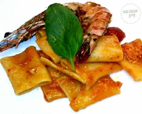 Paccheri con Pomodorini e Gamberi Rossi Paccheri con Pomodorini e Gamberi Rossi