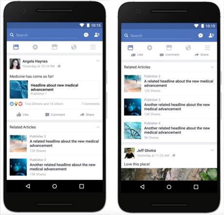 Su Facebook arrivano gli articoli correlati per contrastare le fake news facebook articoli correlati