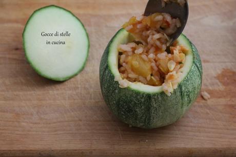 Zucchine tonde ripiene Zucchine tonde ripiene