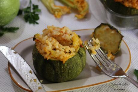 Zucchine tonde ripiene Zucchine tonde ripiene