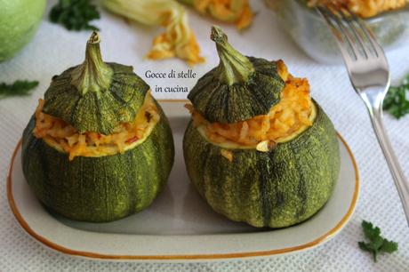 Zucchine tonde ripiene Zucchine tonde ripiene