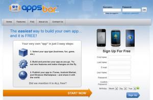 AppsBar: creare app Android gratuitamente