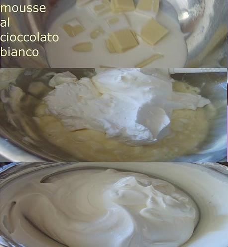 Granita di cocco in mousse al cioccolato bianco