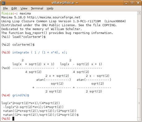 Maxima è un programma per l'elaborazione algebrica molto sofisticato e molto potente.