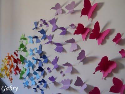 Decorare una parete con le farfalle / Decorating with butterflies