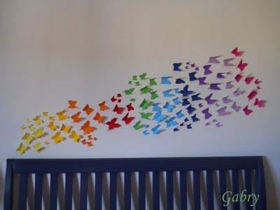 Decorare una parete con le farfalle / Decorating with butterflies