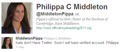 Pippa Middleton è su Twitter: sarà davvero lei?