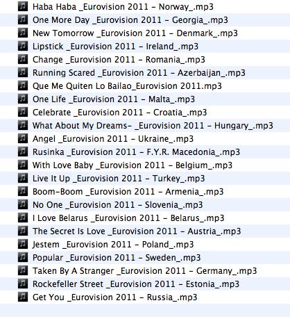 Le migliori canzoni dell'Eurovision Song Contest 2011