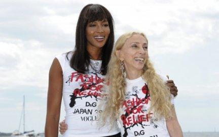 Naomi Campbell e Franca Sozzani insieme per il Giappone