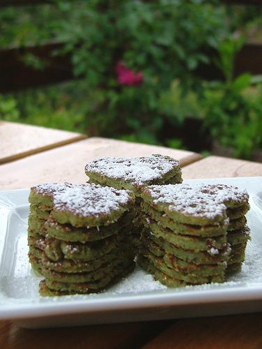 buckwheat pancakes with erba danielle (artemisia pontica?)