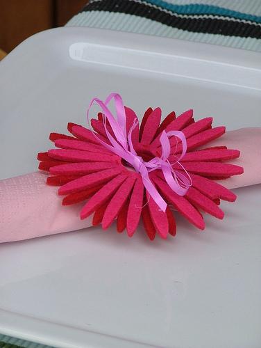 tablescape pink eggs & gerbera