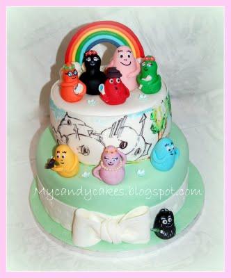 Barbapapà rainbow cake
