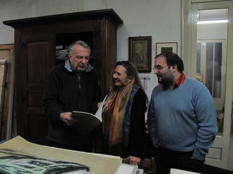 Nello studio di Ossola con Francesca Magro e Luca P. Nicoletti