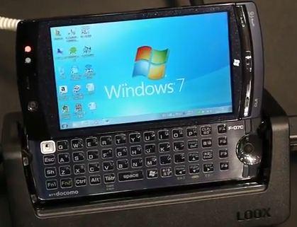 Fujitsu LOOX F-07C: dual-boot Windows 7 e Symbian