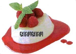 biancomangiare_mandorle_coulis_lamponi Biancomangiare alle mandorle con coulis di lamponi