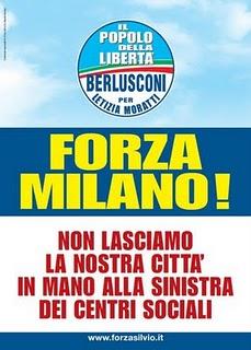 Riassunto della nuova strategia elettorale Moratti - Berlusconi: Via le zecche da Milano