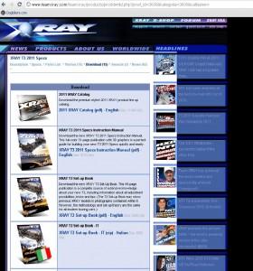 Manuale Xray T3 sul sito della Xray…
