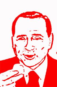 berlusconi-il-rosso Berlusconi in un delirio senza fine. Ma gli risponde la figlia Barbara – Il fascismo berlusconiano illustrato dal suo discorso e da una foto satirica