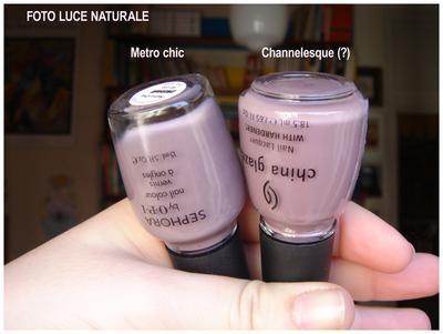 Confronto Metro Chic by OPI vs  Channelesque by China Glaze