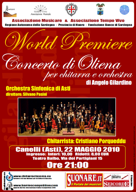 Concerto di Oliena - World Premiere il 22 Maggio 2010