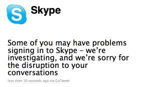 skype Skype in avaria. Ecco la soluzione