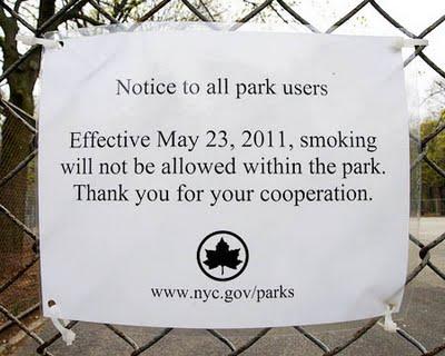 No smoking in NYC