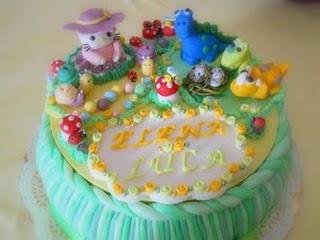 Torta Hello Kitty e Dinosauri