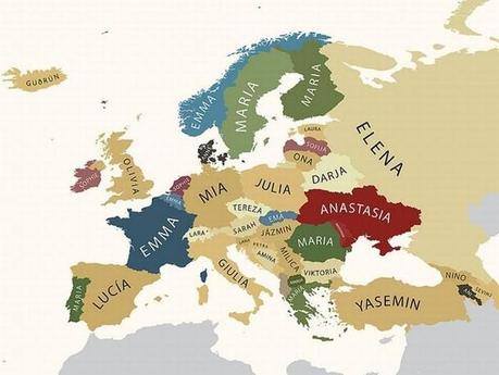 I nomi più comuni in Europa