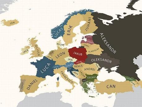 I nomi più comuni in Europa